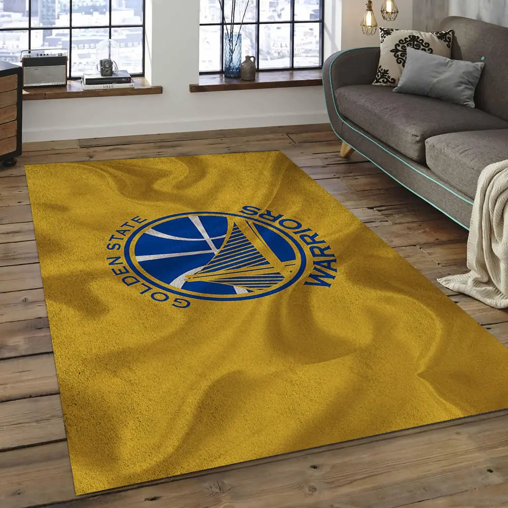 Golden State Warriors Area Rug, NBA Floor Decor, Non-Slip for Basketball Fans 289894