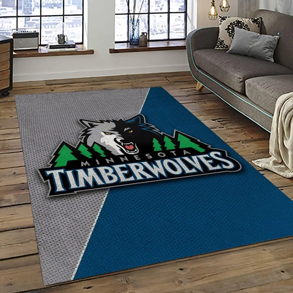 Minnesota Timberwolves Area Rug, NBA Floor Decor, Non-Slip for Basketball Fans 289215