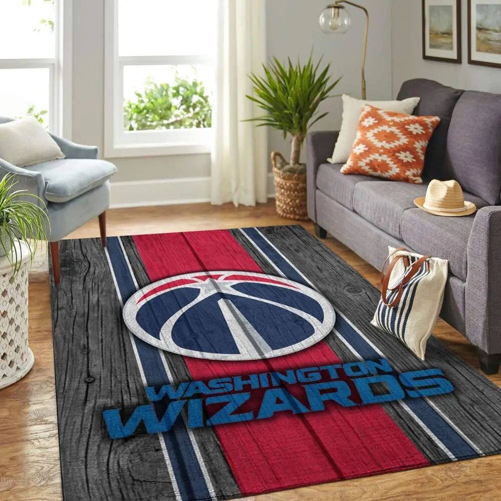 Washington Wizards Area Rug, NBA Floor Decor, Non-Slip for Basketball Fans 2891271