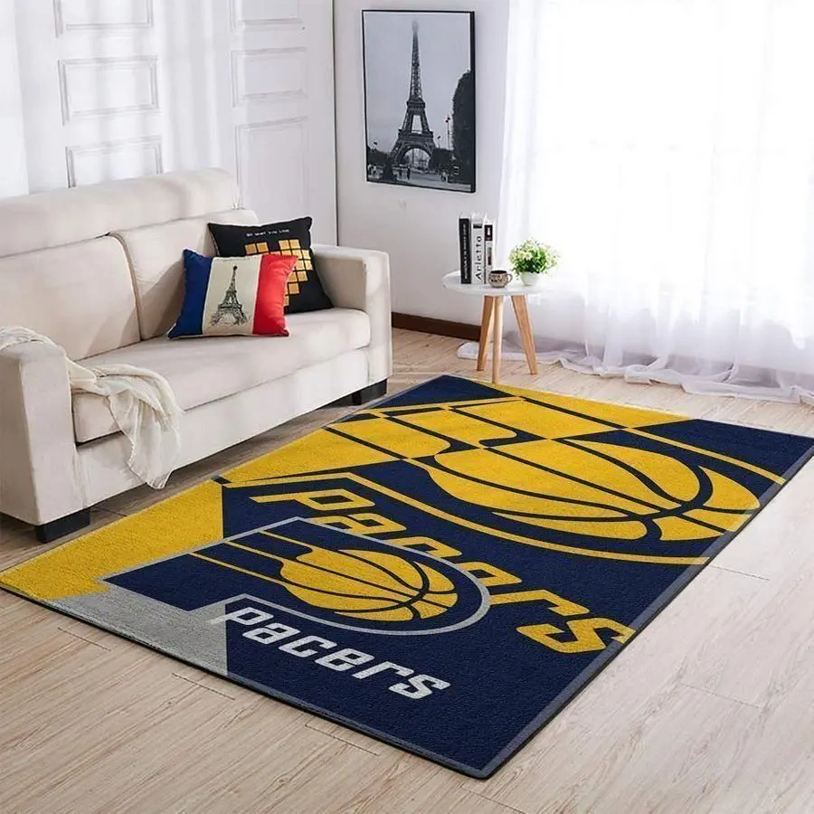 Indiana Pacers Area Rug, NBA Floor Decor, Non-Slip for Basketball Fans 2891154