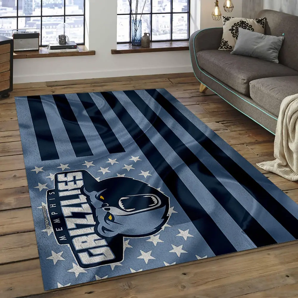 Memphis Grizzlies Area Rug, NBA Floor Decor, Non-Slip for Basketball Fans 2891046