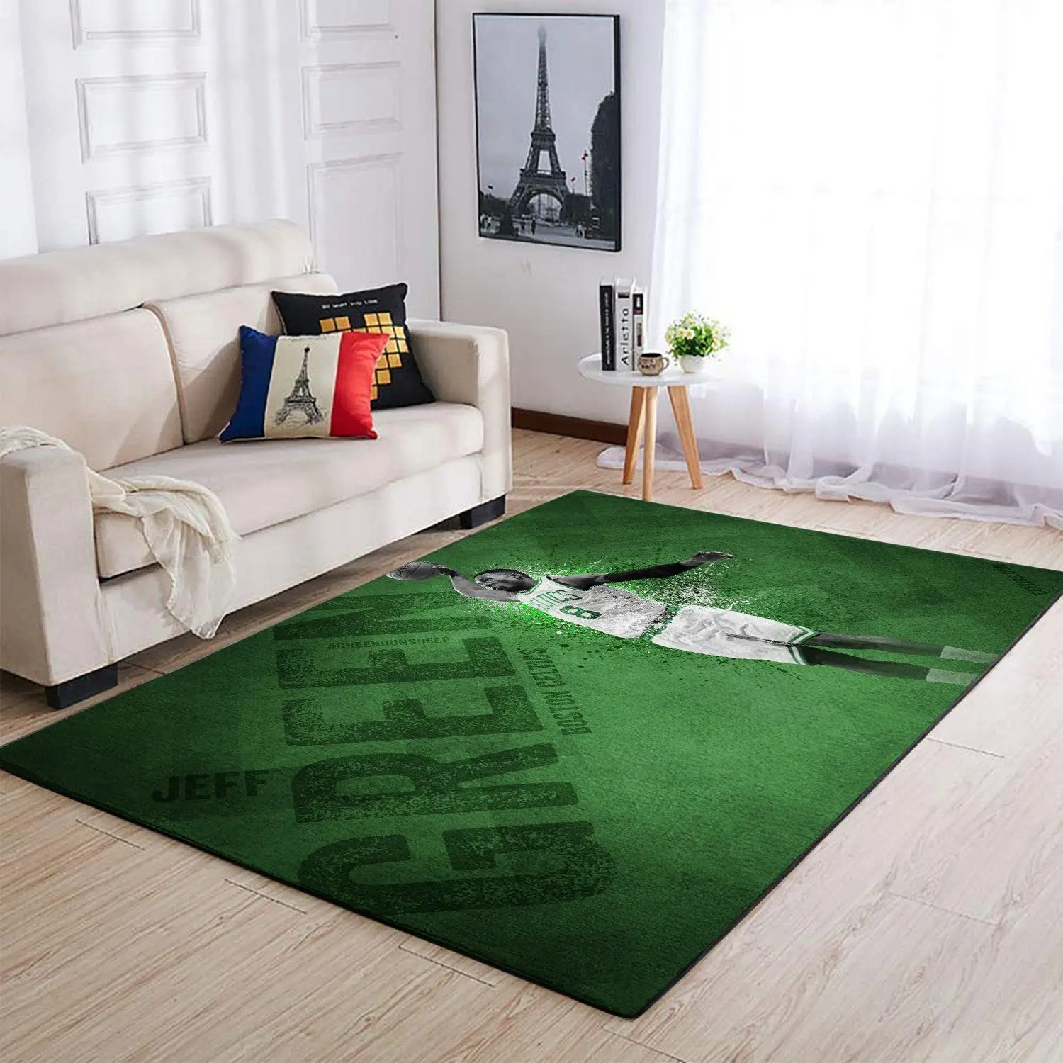Boston Celtics Area Rug, NBA Floor Decor, Non-Slip for Basketball Fans 2891195