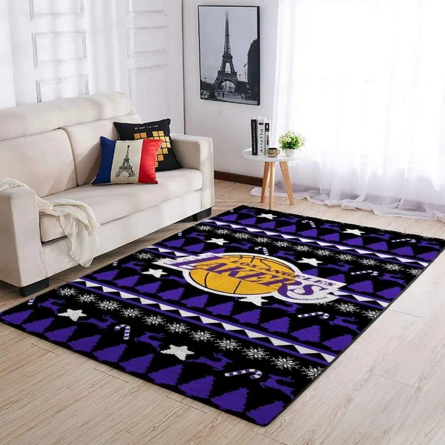 Los Angeles Lakers Area Rug, NBA Floor Decor, Non-Slip for Basketball Fans 2891303