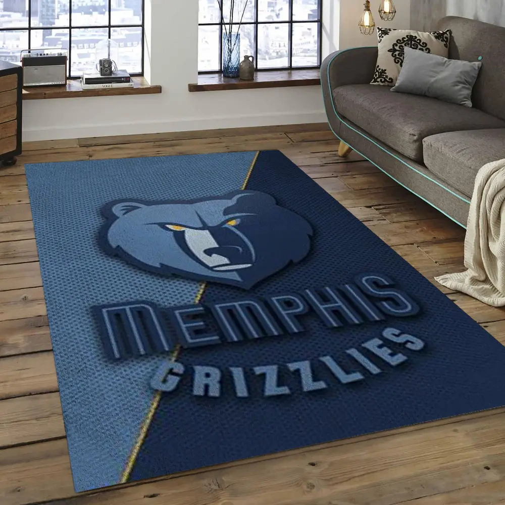 Memphis Grizzlies Area Rug, NBA Floor Decor, Non-Slip for Basketball Fans 2891024