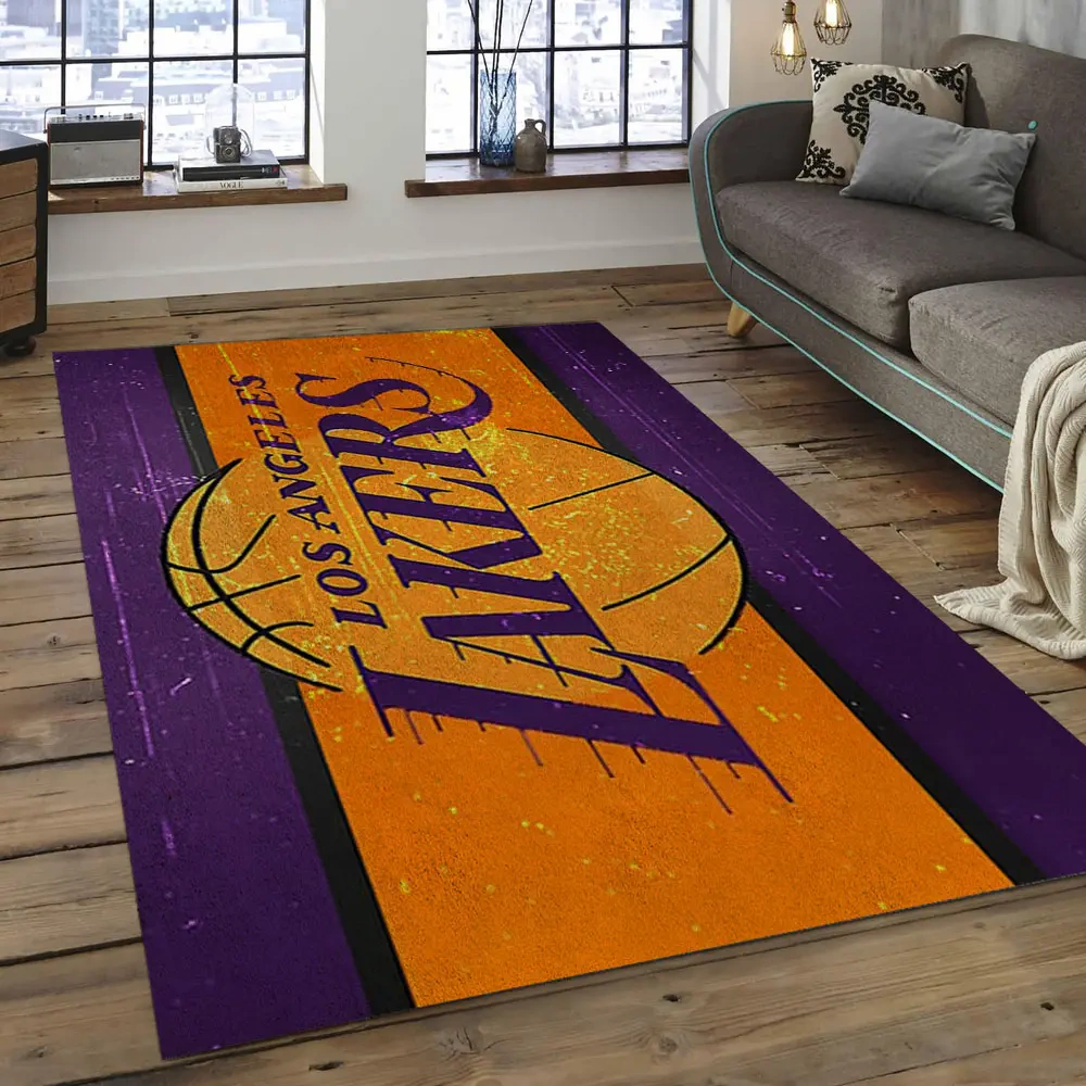 Los Angeles Lakers Area Rug, NBA Floor Decor, Non-Slip for Basketball Fans 289917