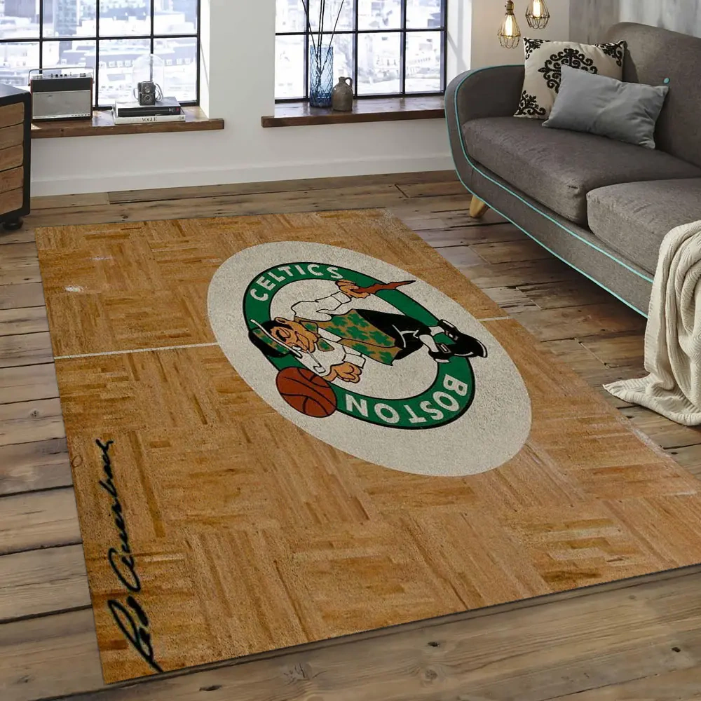 Boston Celtics Area Rug, NBA Floor Decor, Non-Slip for Basketball Fans 289102