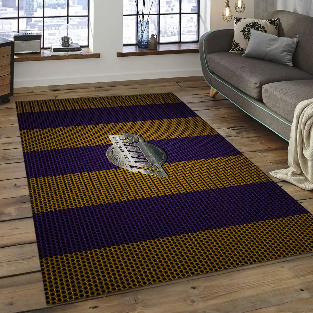 Los Angeles Lakers Area Rug, NBA Floor Decor, Non-Slip for Basketball Fans 289936