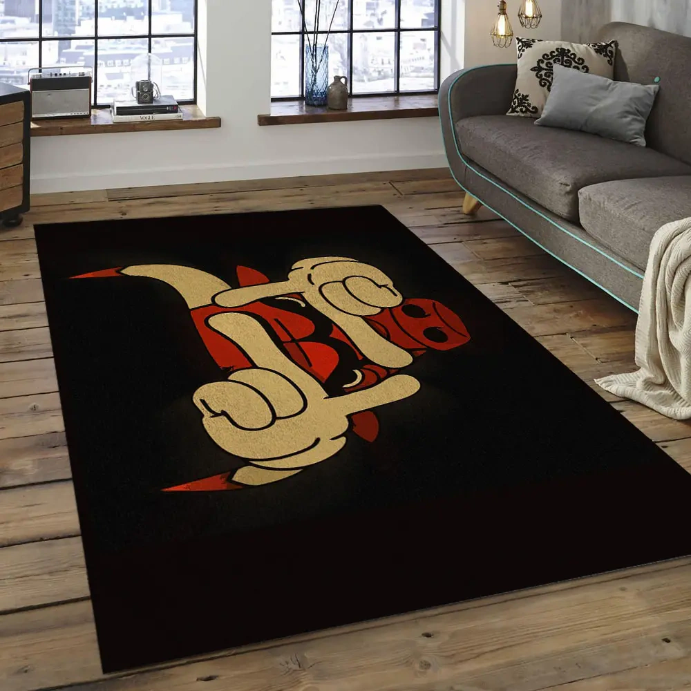 Chicago Bulls Area Rug, NBA Floor Decor, Non-Slip for Basketball Fans 289741