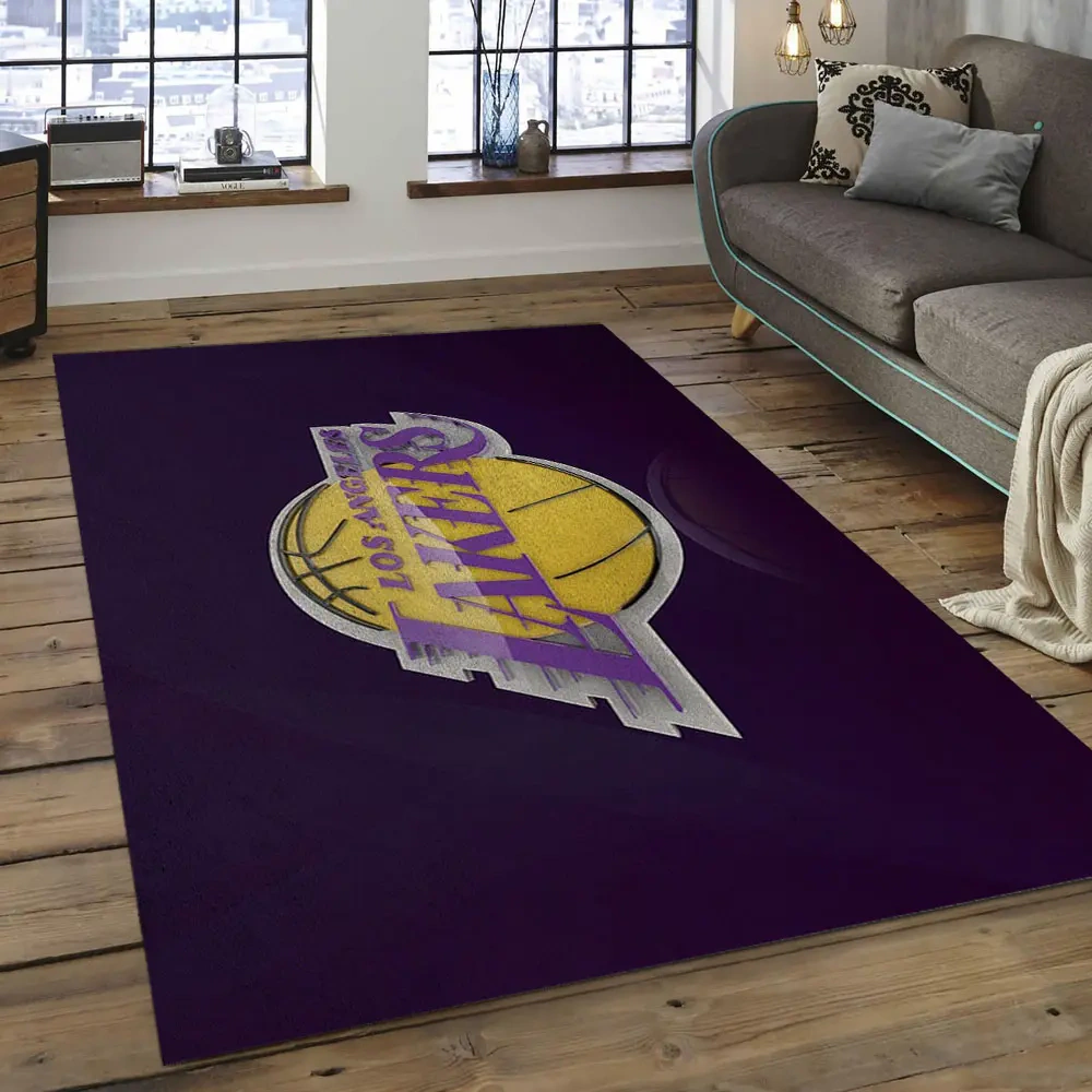 Los Angeles Lakers Area Rug, NBA Floor Decor, Non-Slip for Basketball Fans 289916