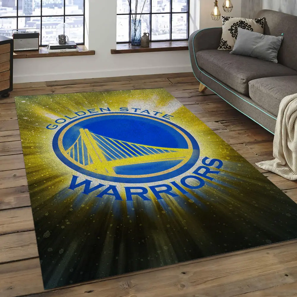 Golden State Warriors Area Rug, NBA Floor Decor, Non-Slip for Basketball Fans 289873