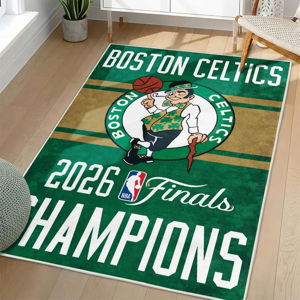 Boston Celtics Area Rug, NBA Non-Slip Mat for Basketball Fans 2250926434