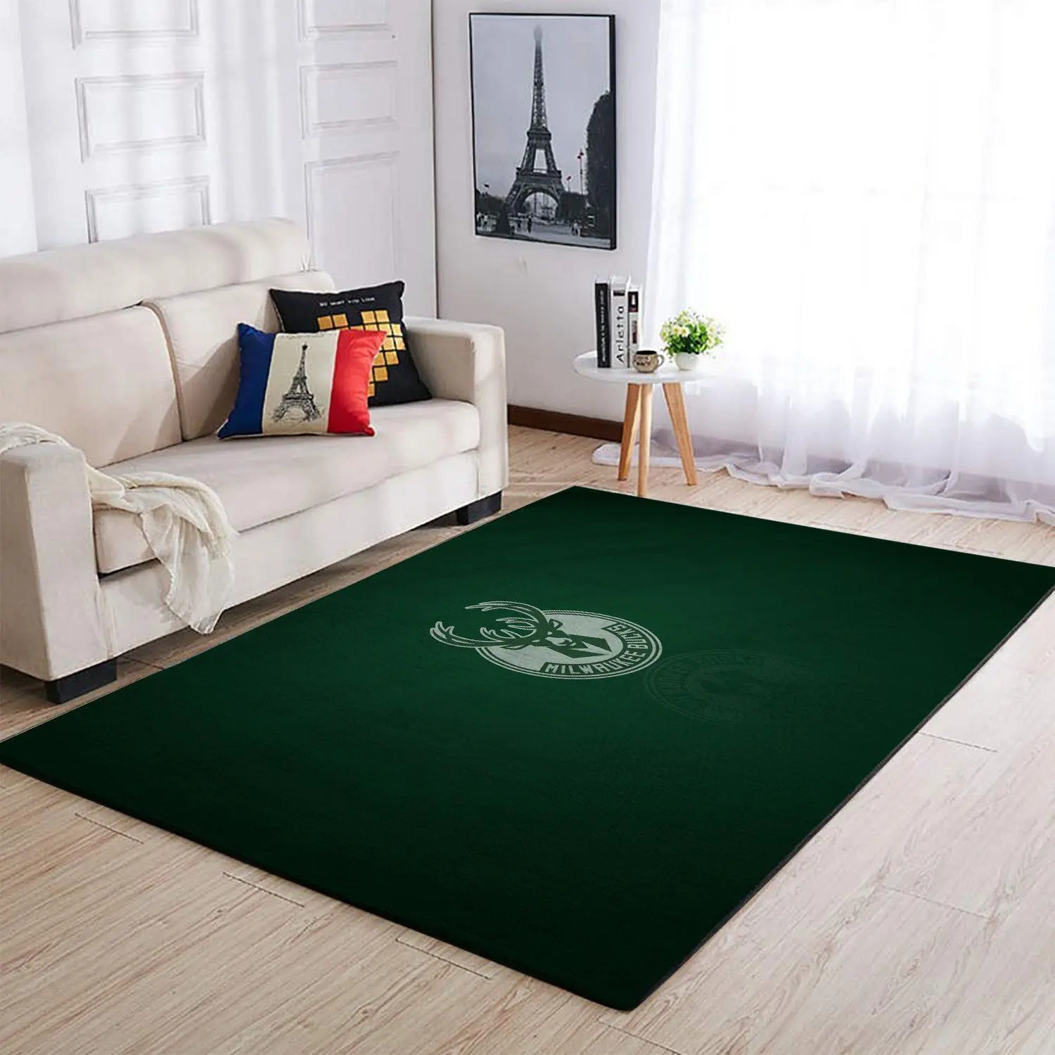 Milwaukee Bucks Area Rug, NBA Floor Decor, Non-Slip for Basketball Fans 2891310