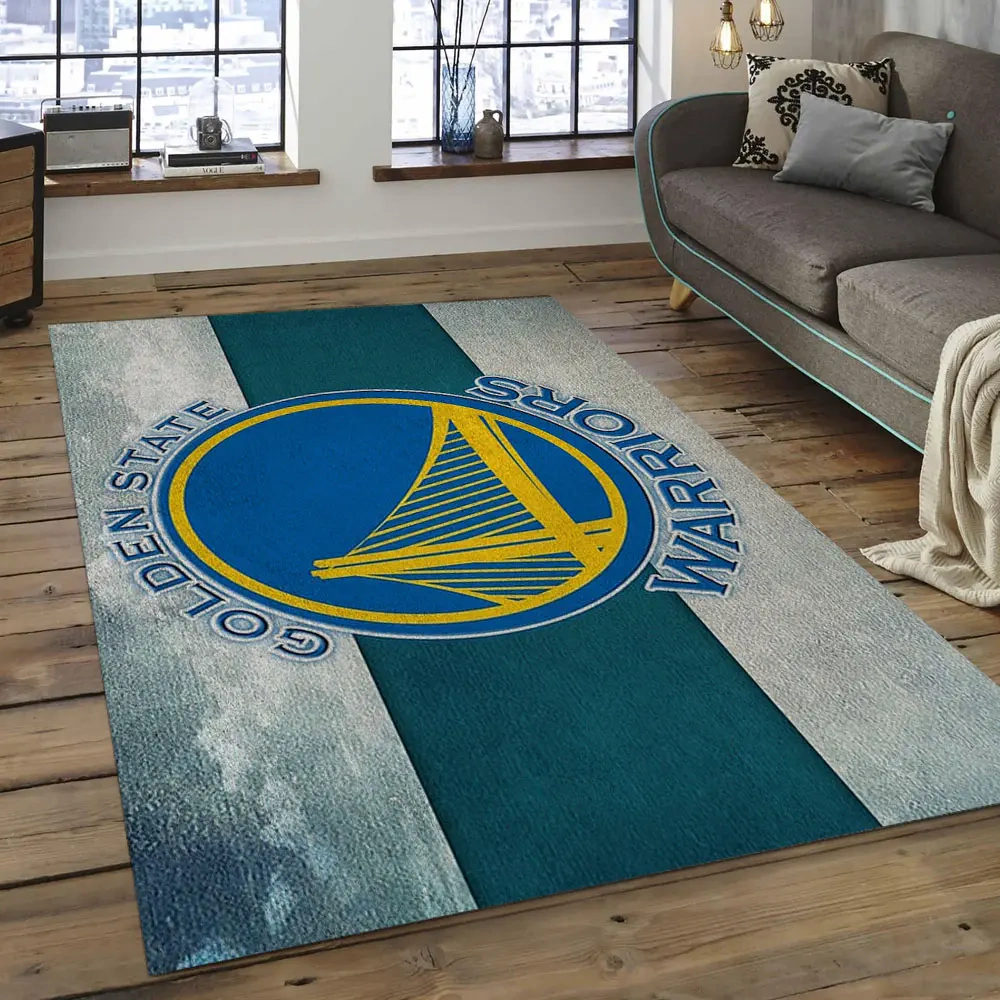 Golden State Warriors Area Rug, NBA Floor Decor, Non-Slip for Basketball Fans 289864