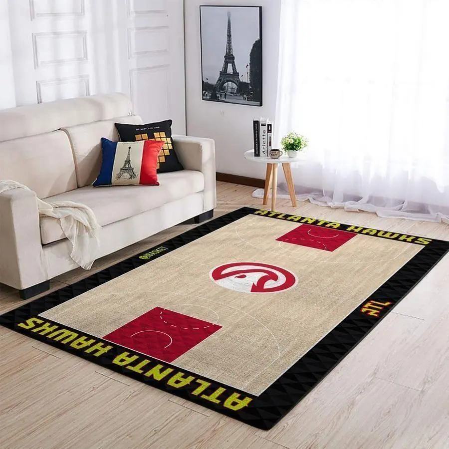 Atlanta Hawks Area Rug, NBA Floor Decor, Non-Slip for Basketball Fans 2891174