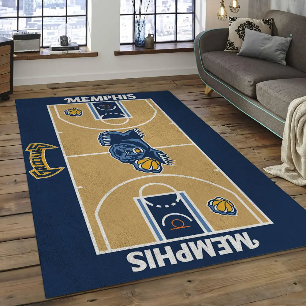 Memphis Grizzlies Area Rug, NBA Floor Decor, Non-Slip for Basketball Fans 2891038