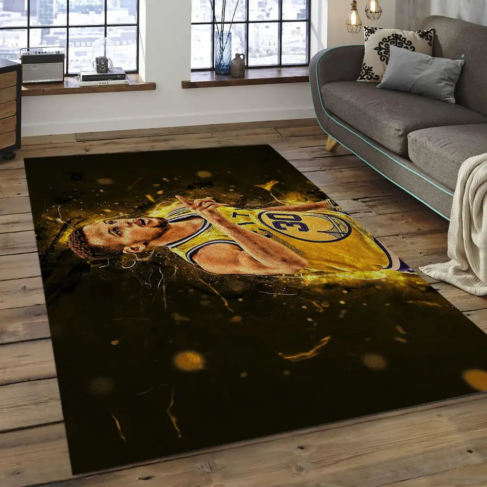 Golden State Warriors Area Rug, NBA Floor Decor, Non-Slip for Basketball Fans 289860