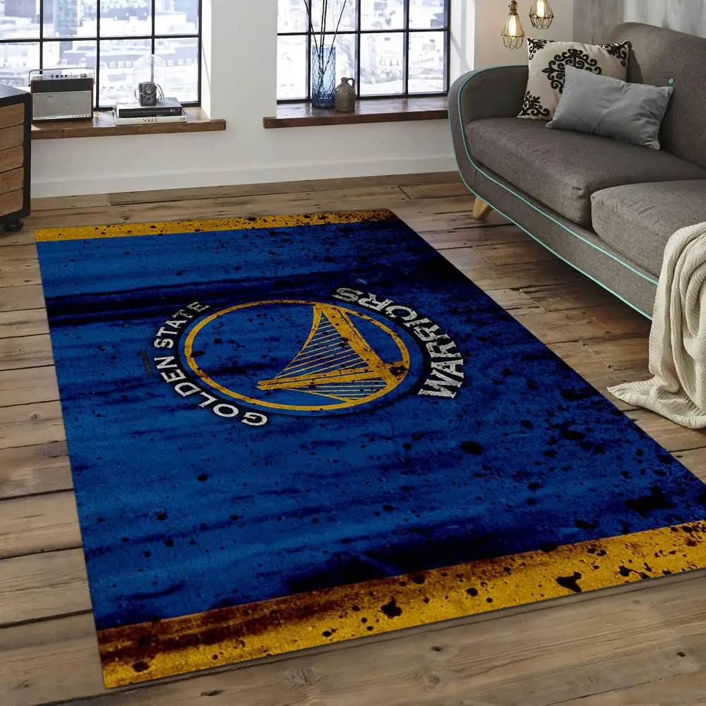 Golden State Warriors Area Rug, NBA Floor Decor, Non-Slip for Basketball Fans 289877