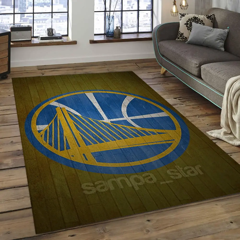 Golden State Warriors Area Rug, NBA Floor Decor, Non-Slip for Basketball Fans 289866