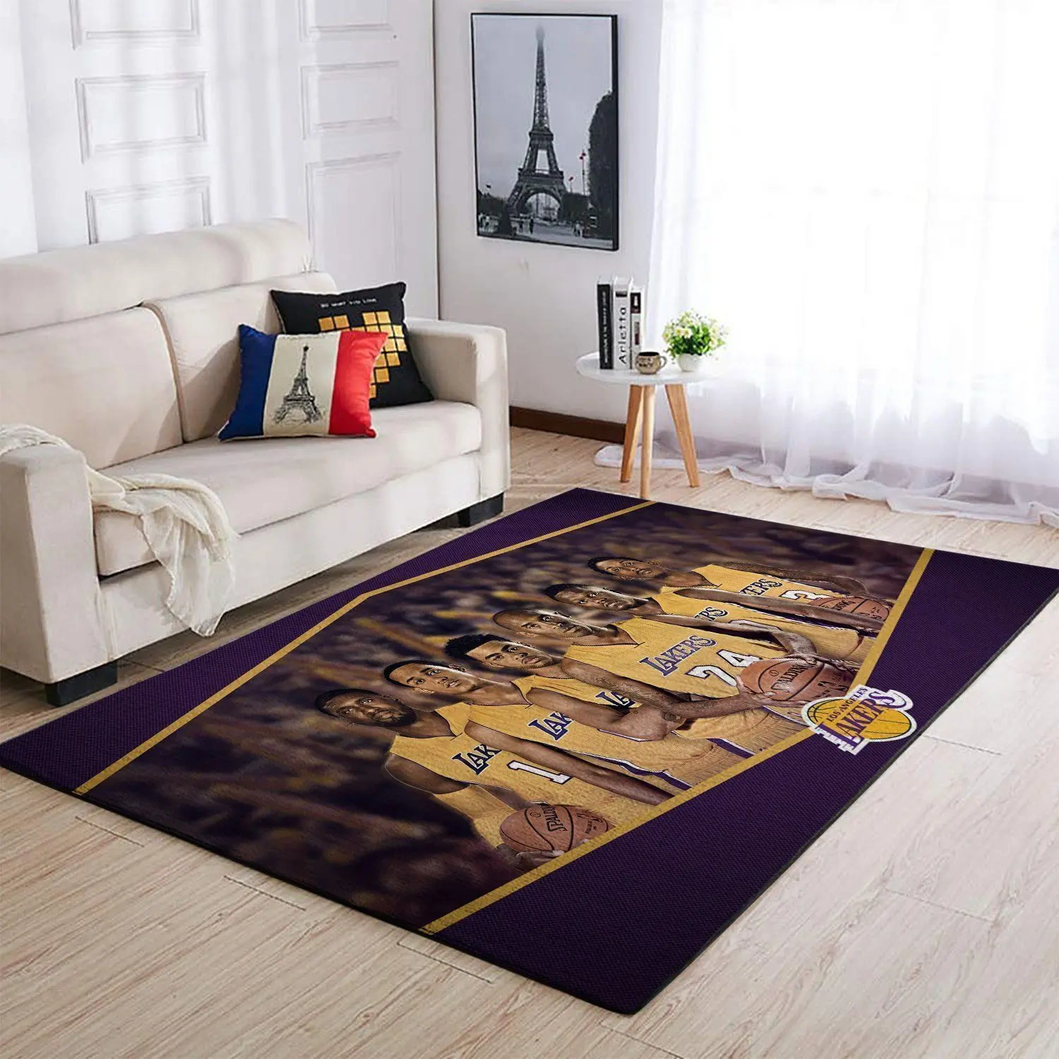 Los Angeles Lakers Area Rug, NBA Floor Decor, Non-Slip for Basketball Fans 2891233