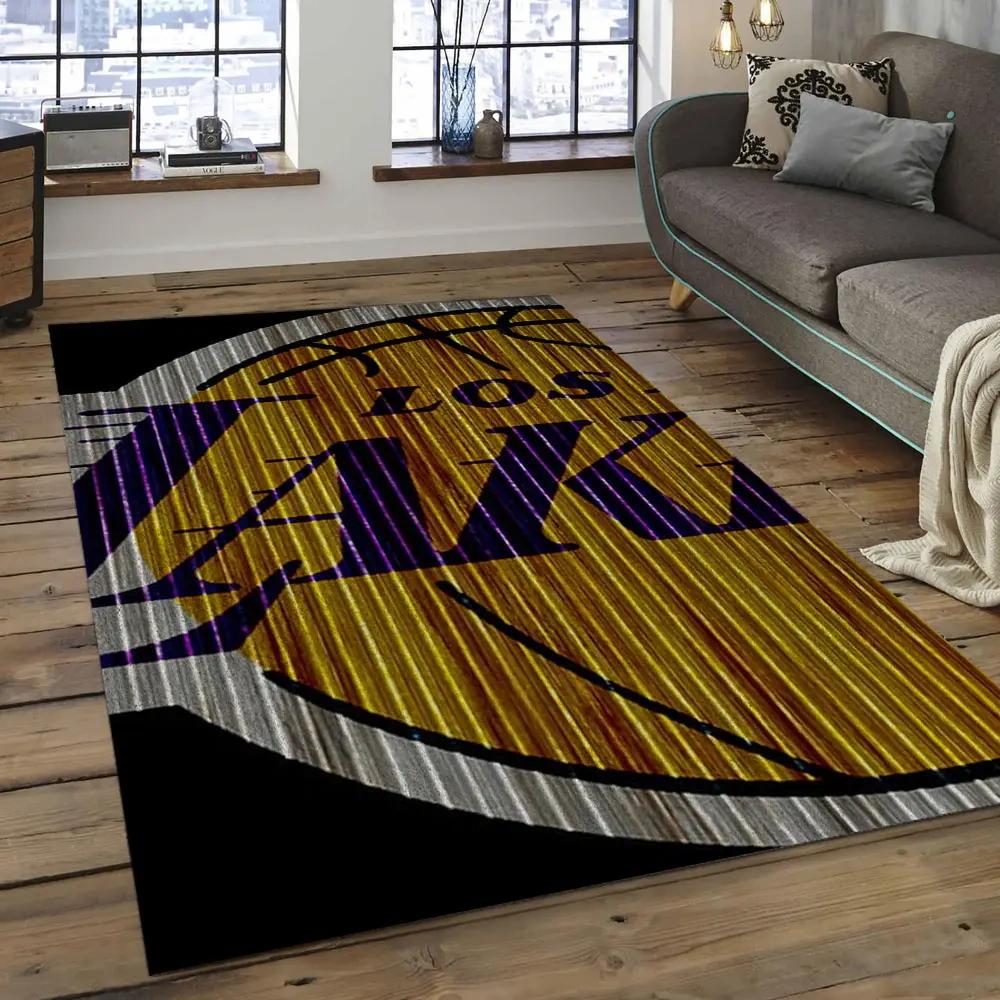 Los Angeles Lakers Area Rug, NBA Floor Decor, Non-Slip for Basketball Fans 289911