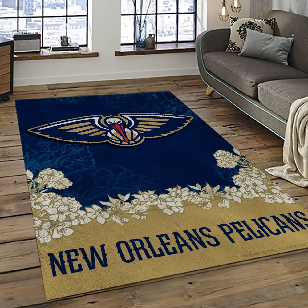 New Orleans Pelicans Area Rug, NBA Floor Decor, Non-Slip for Basketball Fans 289467