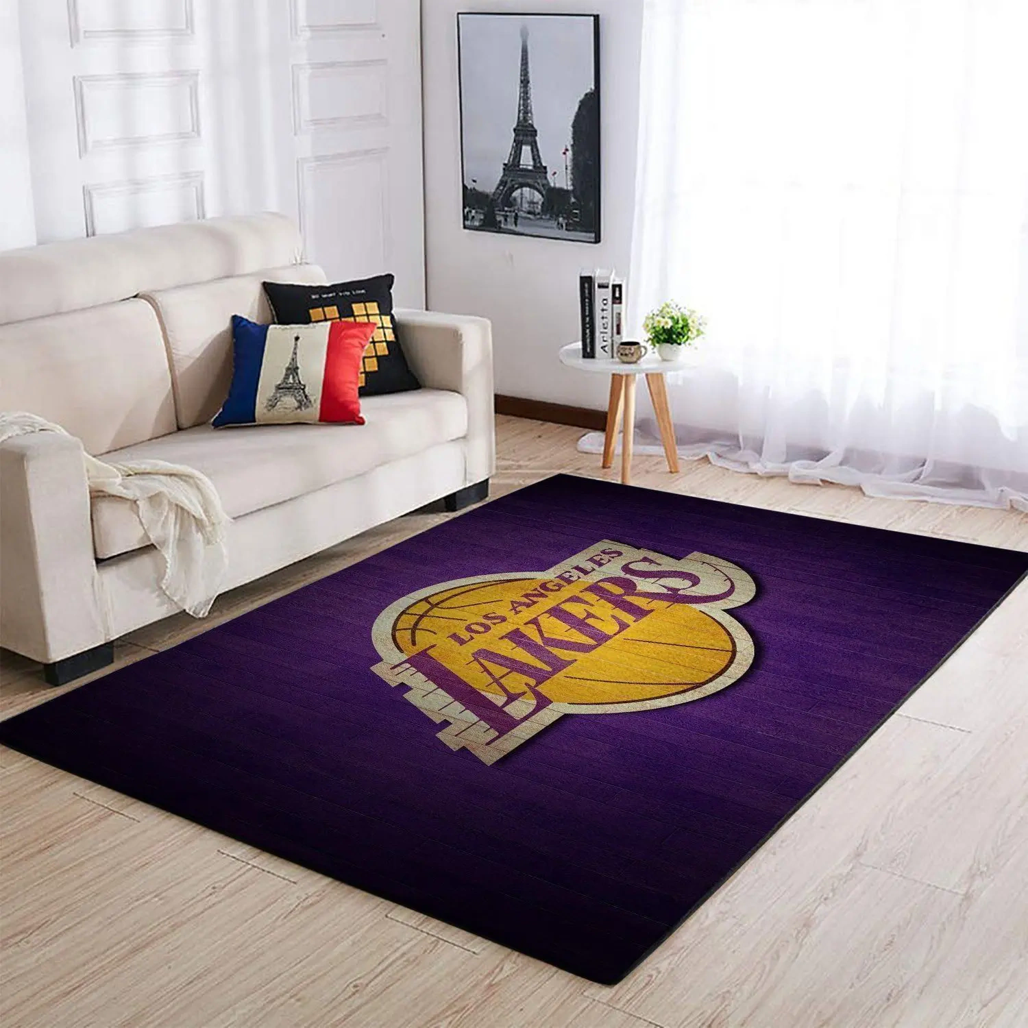 Los Angeles Lakers Area Rug, NBA Floor Decor, Non-Slip for Basketball Fans 2891243