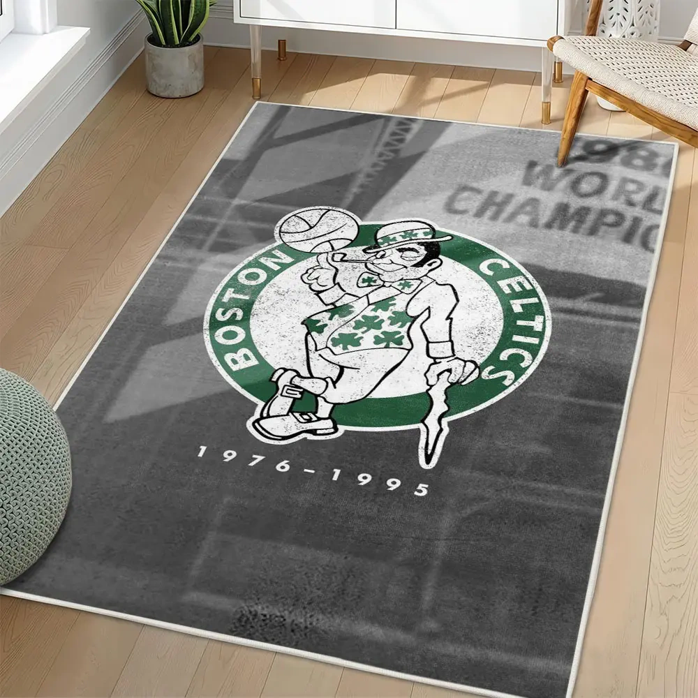 Boston Celtics Area Rug, NBA Non-Slip Mat for Basketball Fans 2250926462