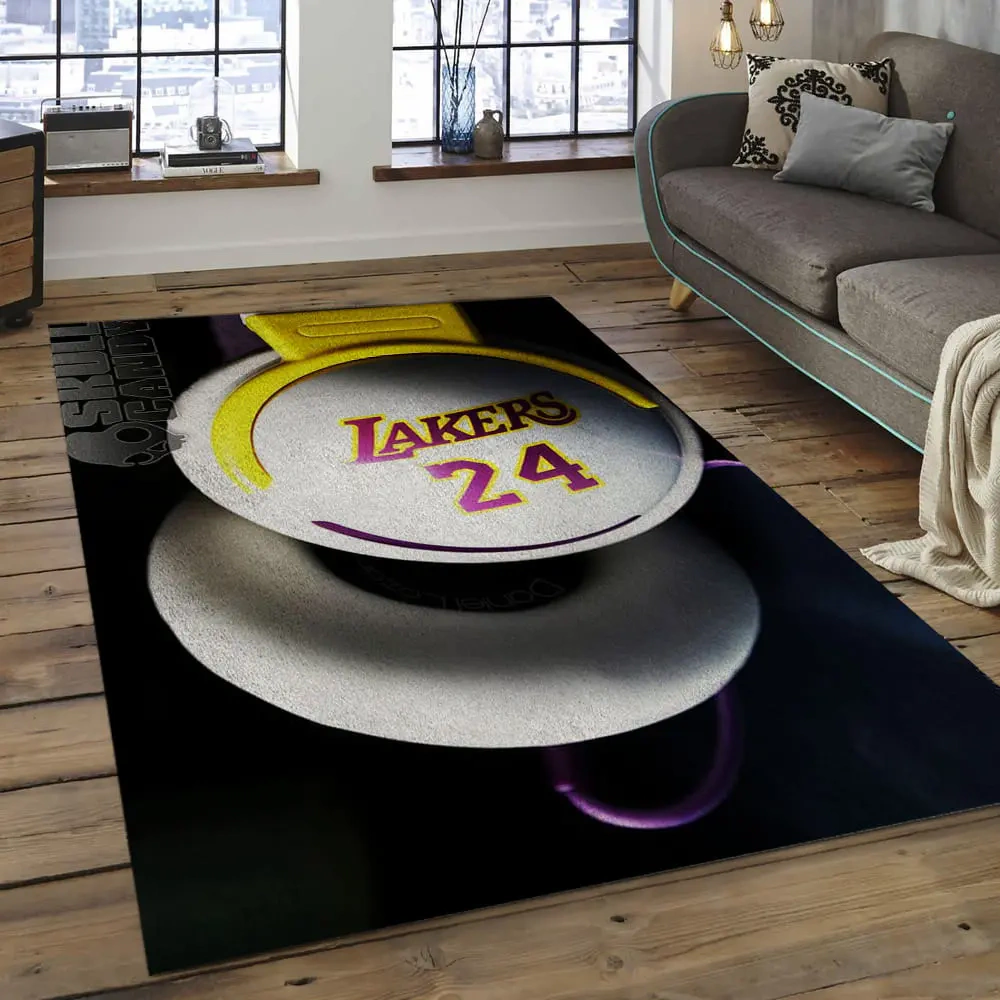 Los Angeles Lakers Area Rug, NBA Floor Decor, Non-Slip for Basketball Fans 289906