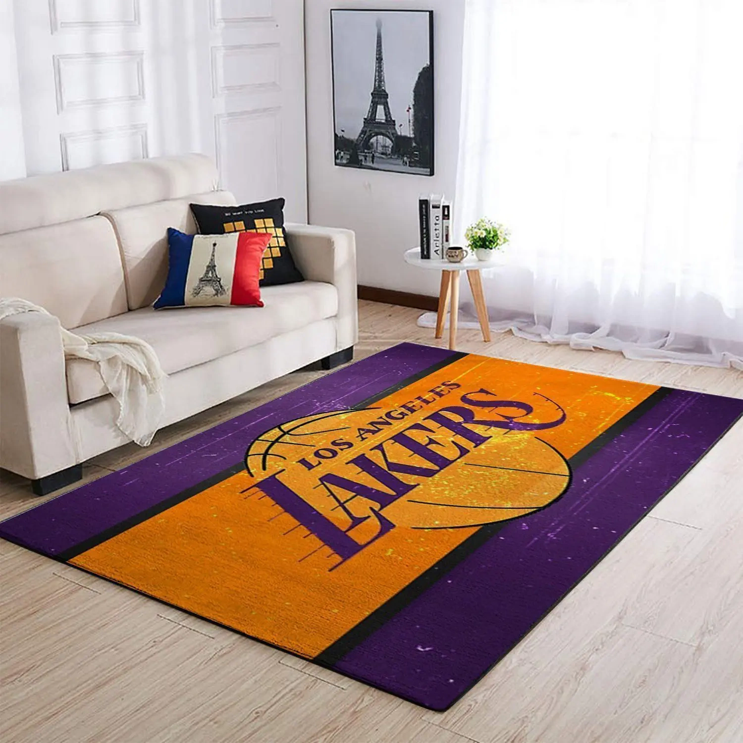 Los Angeles Lakers Area Rug, NBA Floor Decor, Non-Slip for Basketball Fans 2891222