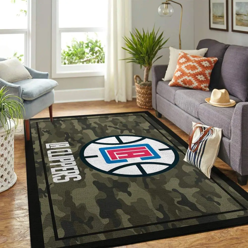 Los Angeles Clippers Area Rug, NBA Floor Decor, Non-Slip for Basketball Fans 2891182