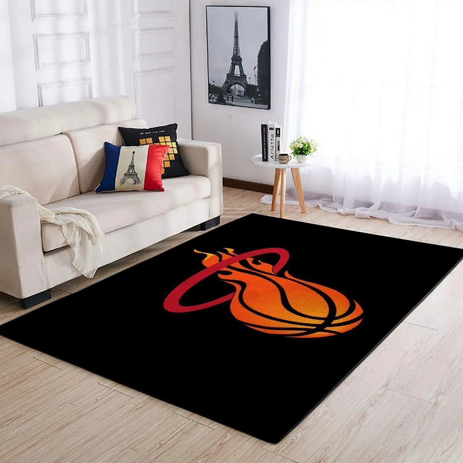 Miami Heat Area Rug, NBA Floor Decor, Non-Slip for Basketball Fans 2891291