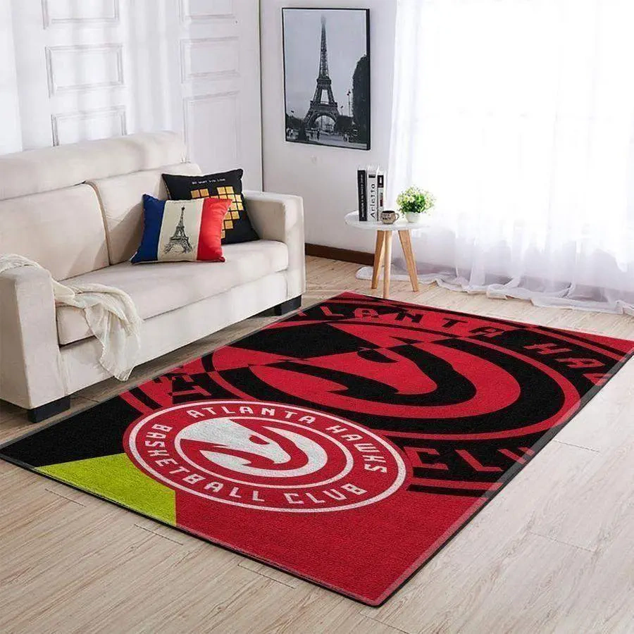 Atlanta Hawks Area Rug, NBA Floor Decor, Non-Slip for Basketball Fans 2891267