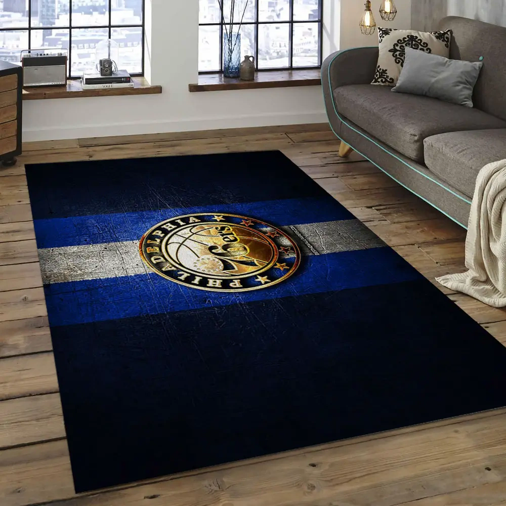 Philadelphia 76ers Area Rug, NBA Floor Decor, Non-Slip for Basketball Fans 289639