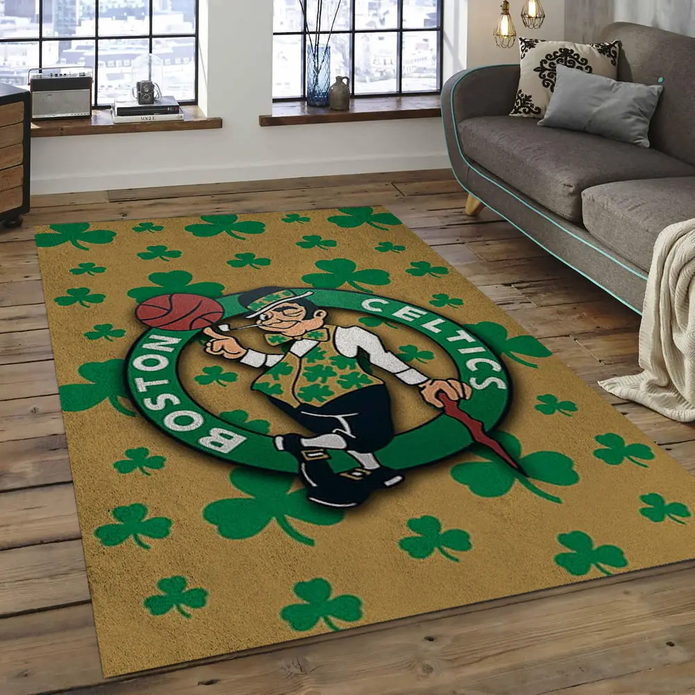 Boston Celtics Area Rug, NBA Floor Decor, Non-Slip for Basketball Fans 289799