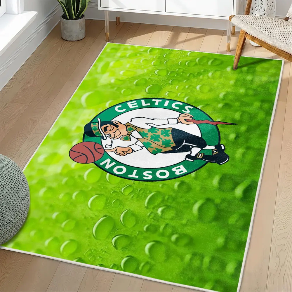 Boston Celtics Area Rug, NBA Non-Slip Mat for Basketball Fans 2250926444