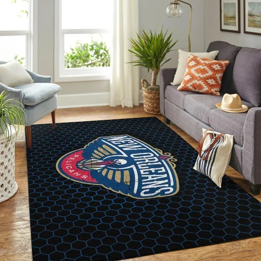 New Orleans Pelicans Area Rug, NBA Floor Decor, Non-Slip for Basketball Fans 2891344