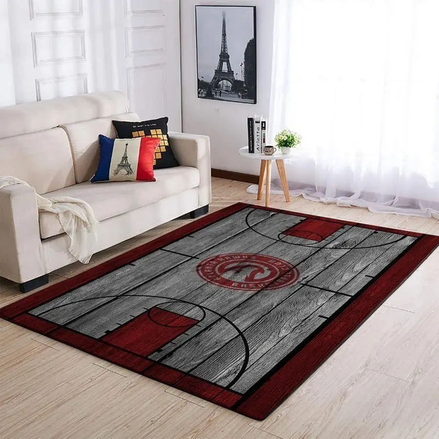 Atlanta Hawks Area Rug, NBA Floor Decor, Non-Slip for Basketball Fans 2891173