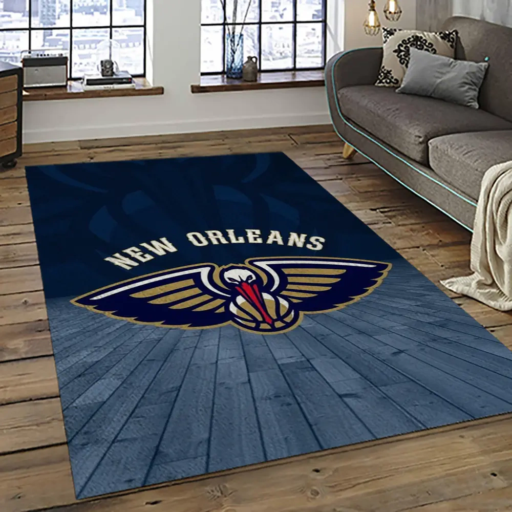 New Orleans Pelicans Area Rug, NBA Floor Decor, Non-Slip for Basketball Fans 289462