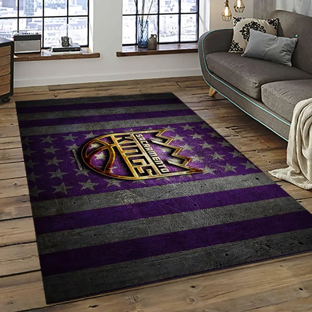 Sacramento Kings Area Rug, NBA Floor Decor, Non-Slip for Basketball Fans 289238