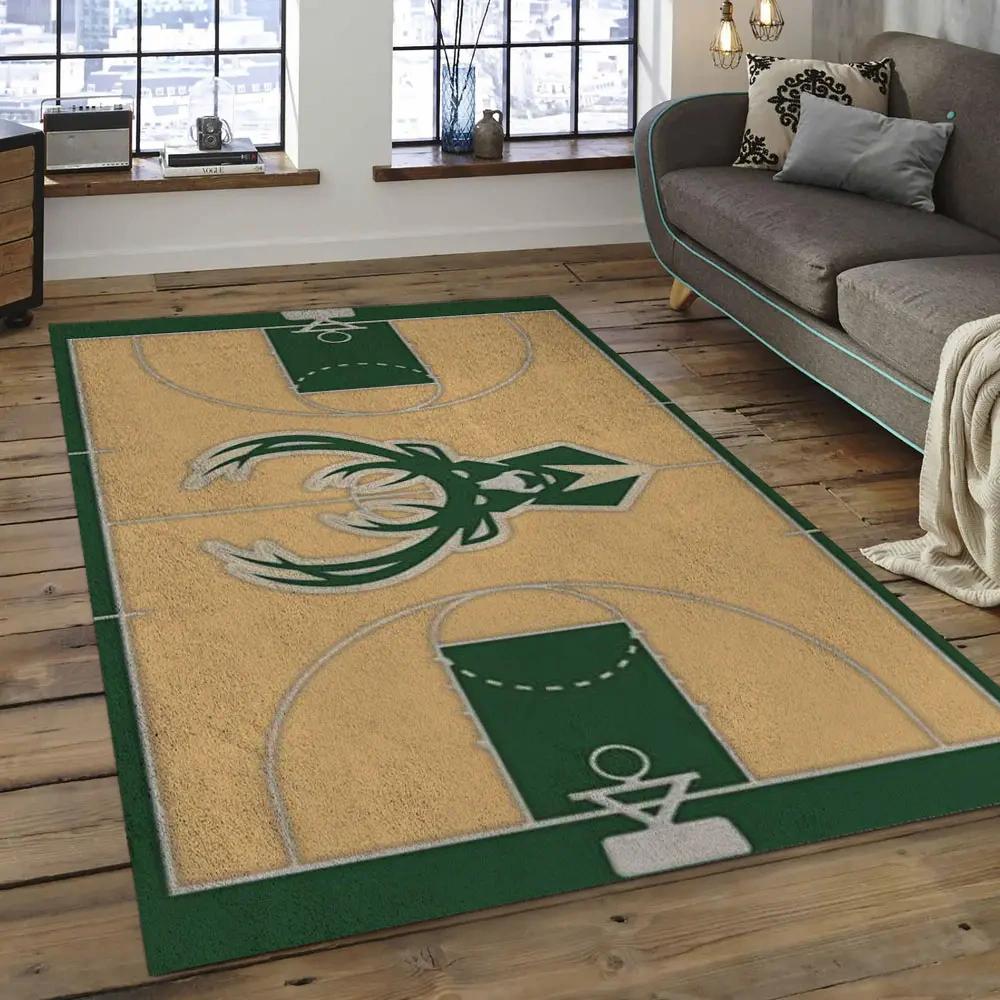 Milwaukee Bucks Area Rug, NBA Floor Decor, Non-Slip for Basketball Fans 289998