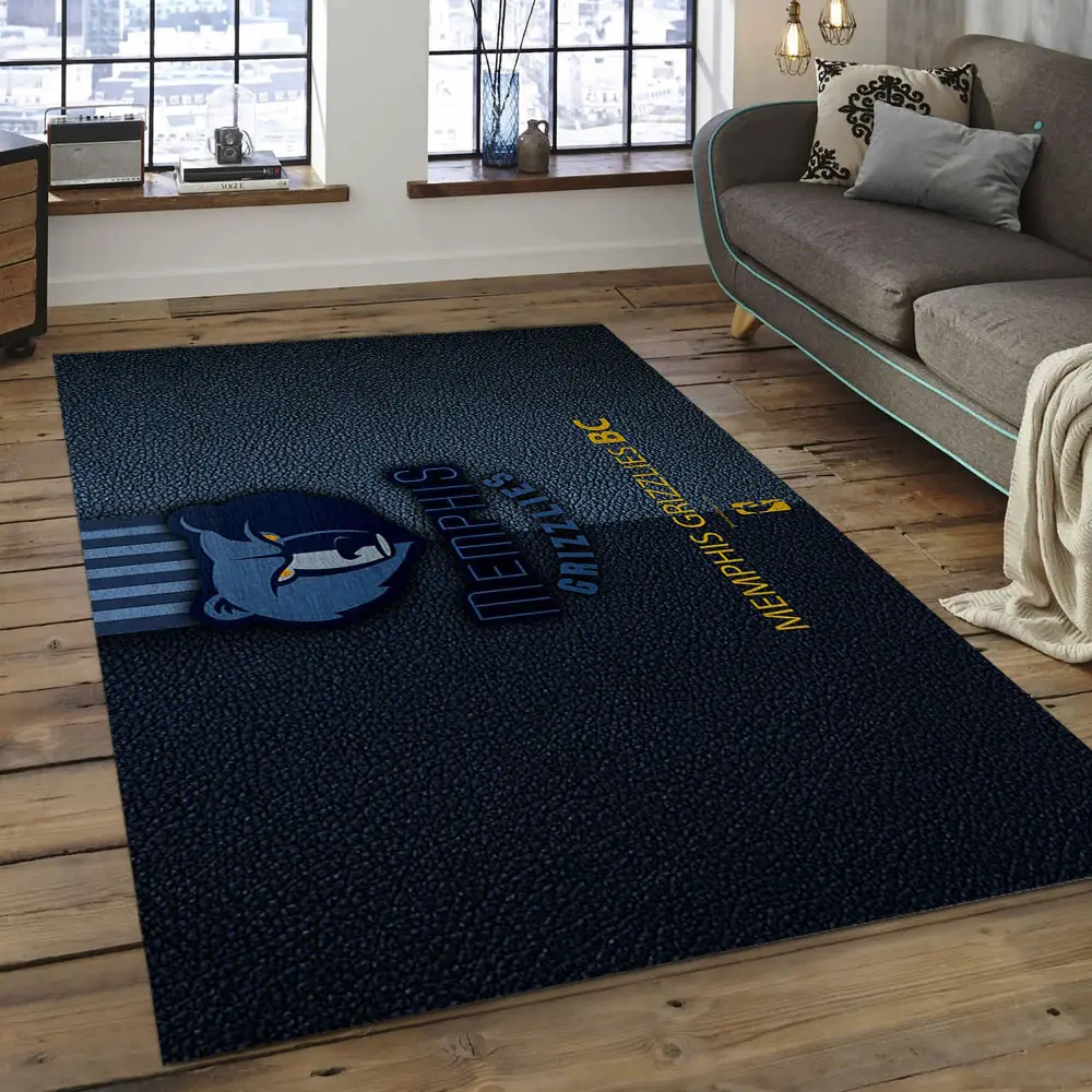 Memphis Grizzlies Area Rug, NBA Floor Decor, Non-Slip for Basketball Fans 2891048