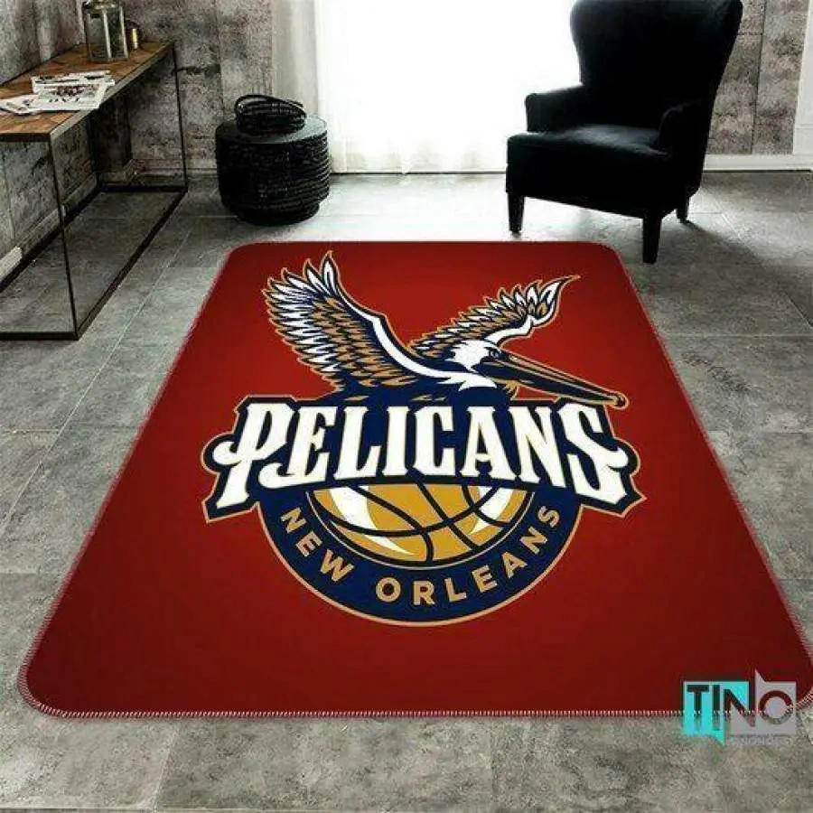 New Orleans Pelicans Area Rug, NBA Floor Decor, Non-Slip for Basketball Fans 2891175