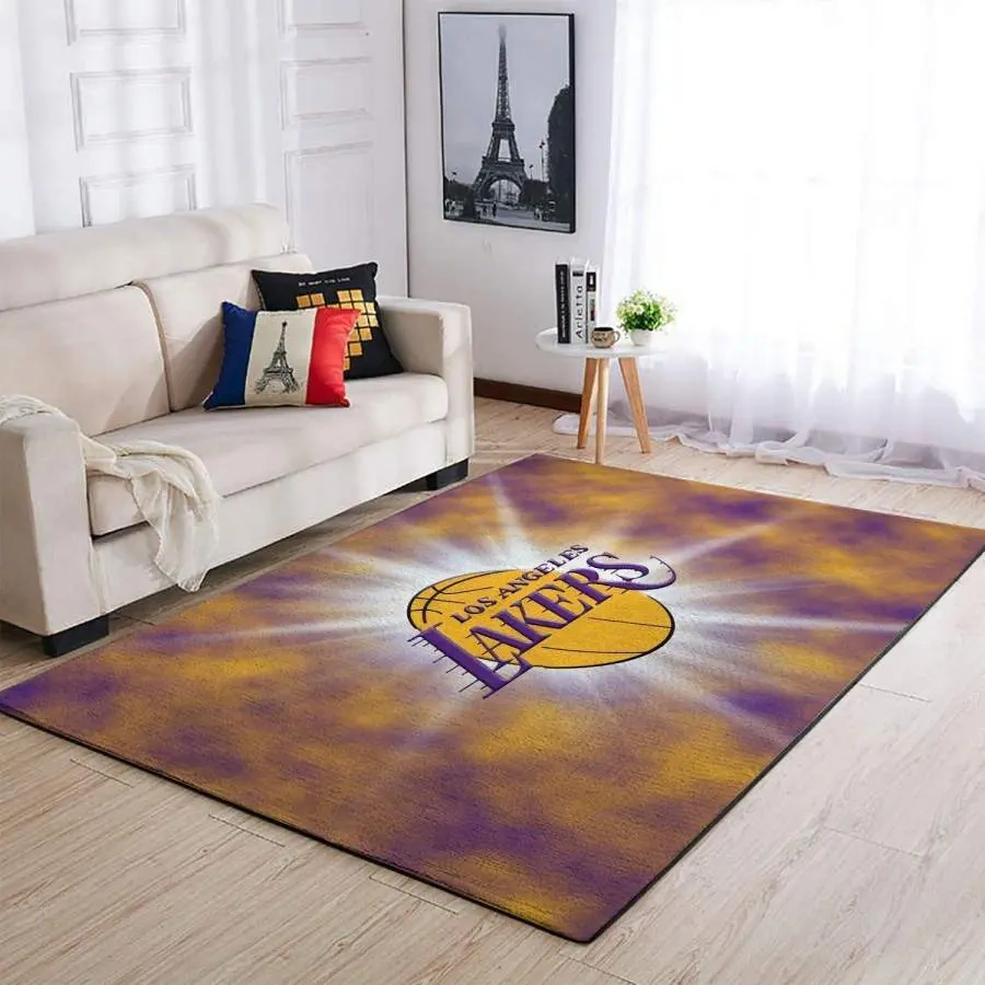 Los Angeles Lakers Area Rug, NBA Floor Decor, Non-Slip for Basketball Fans 2891149