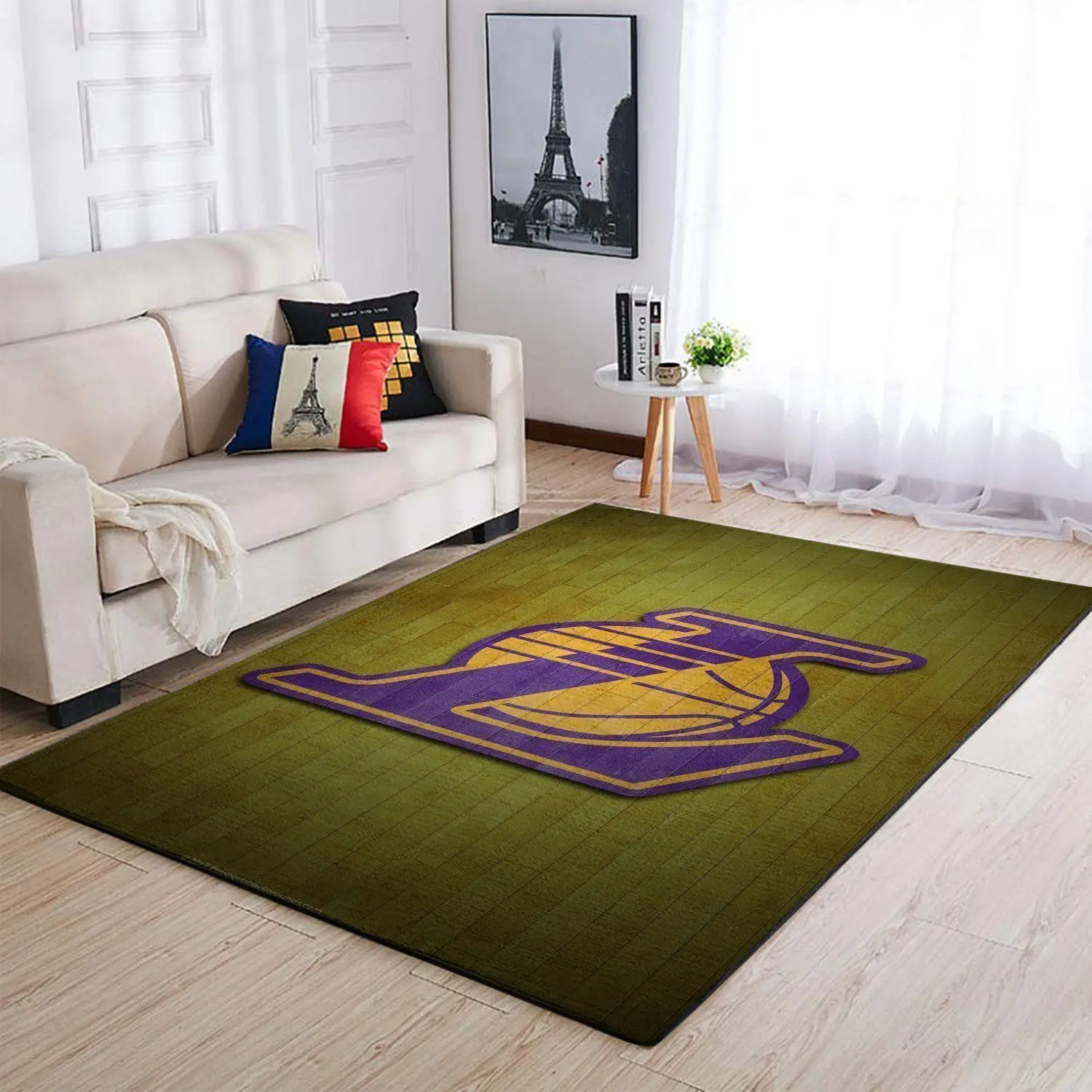 Los Angeles Lakers Area Rug, NBA Floor Decor, Non-Slip for Basketball Fans 2891238