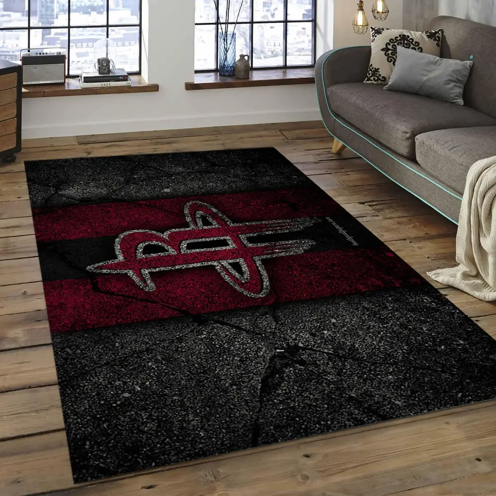 Houston Rockets Area Rug, NBA Floor Decor, Non-Slip for Basketball Fans 2891087