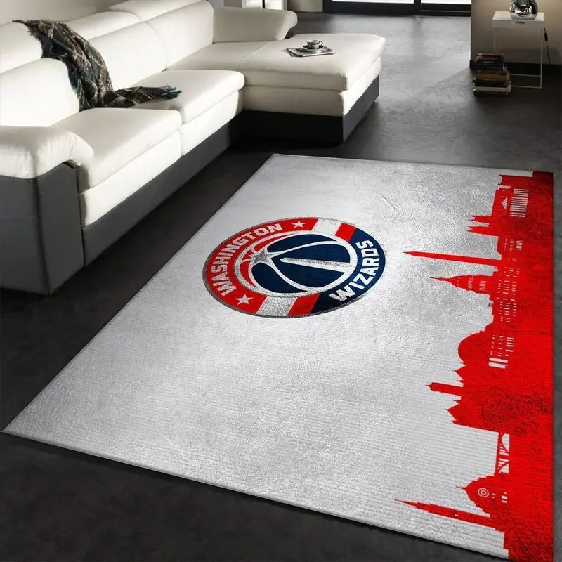 Washington Wizards Area Rug, NBA Floor Decor, Non-Slip for Basketball Fans 2891266