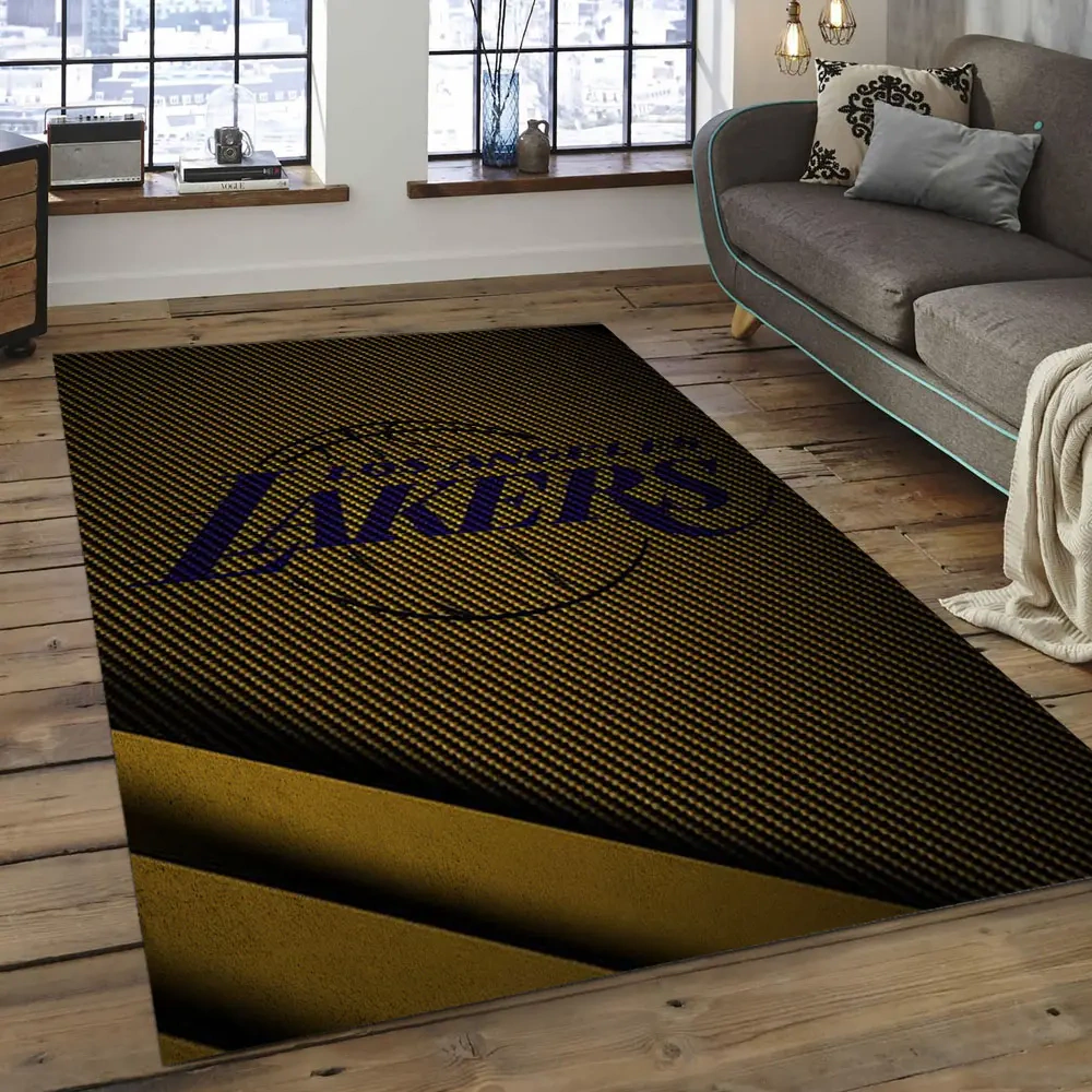 Los Angeles Lakers Area Rug, NBA Floor Decor, Non-Slip for Basketball Fans 289912