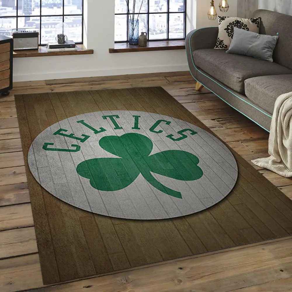Boston Celtics Area Rug, NBA Floor Decor, Non-Slip for Basketball Fans 289795