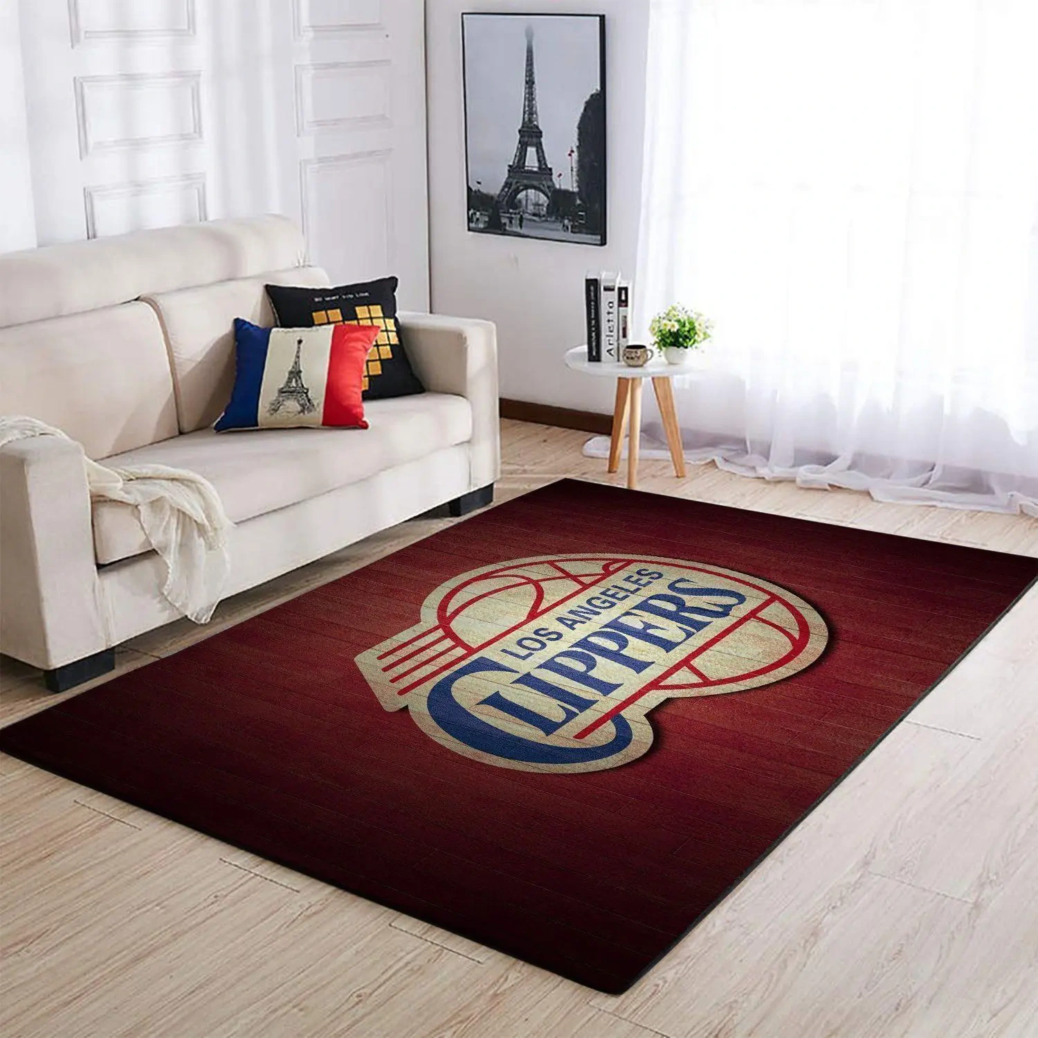 Los Angeles Clippers Area Rug, NBA Floor Decor, Non-Slip for Basketball Fans 2891202