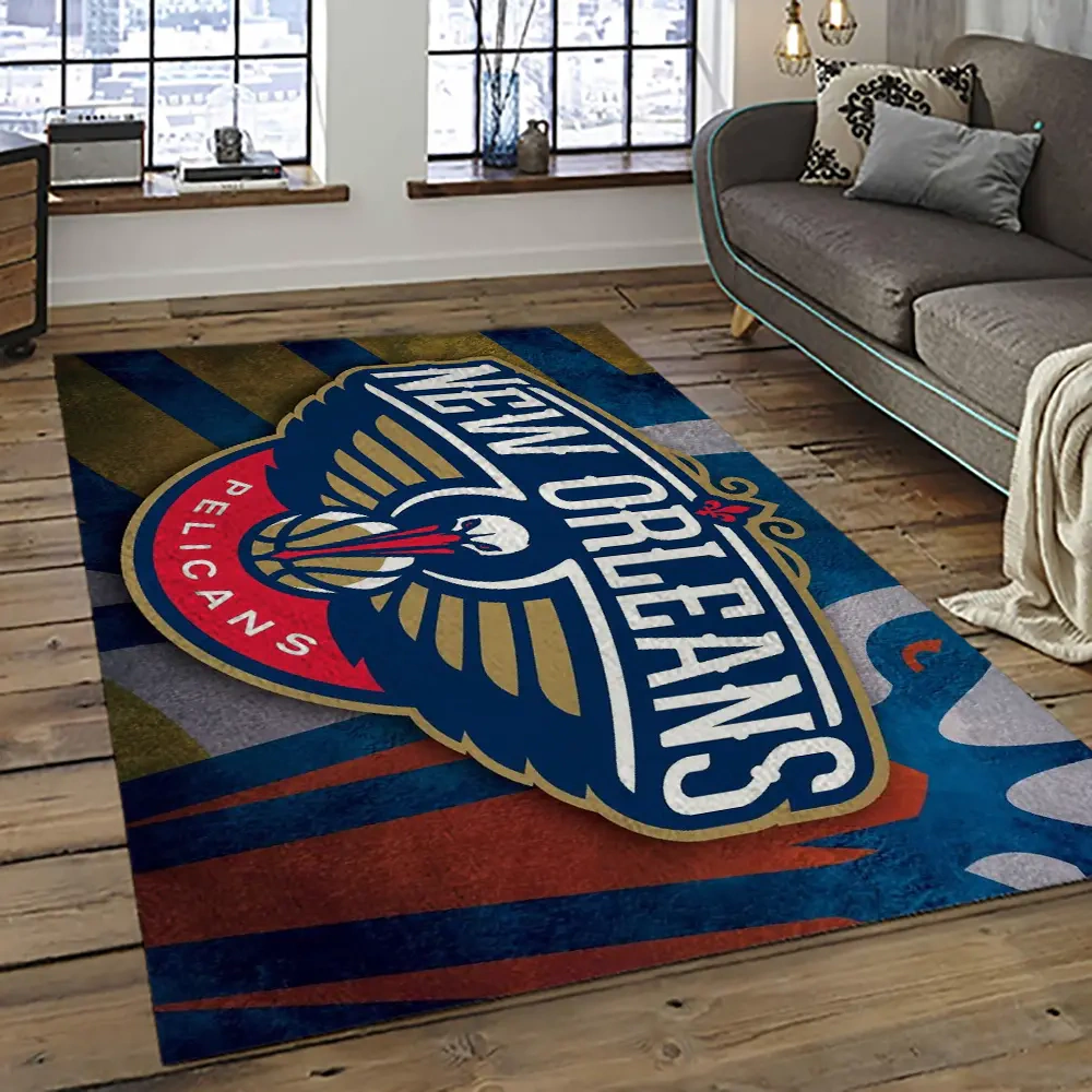 New Orleans Pelicans Area Rug, NBA Floor Decor, Non-Slip for Basketball Fans 289459